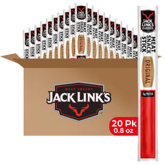 Jack Link's empaque frontal mostrando 20 palitos y beneficio de proteína
