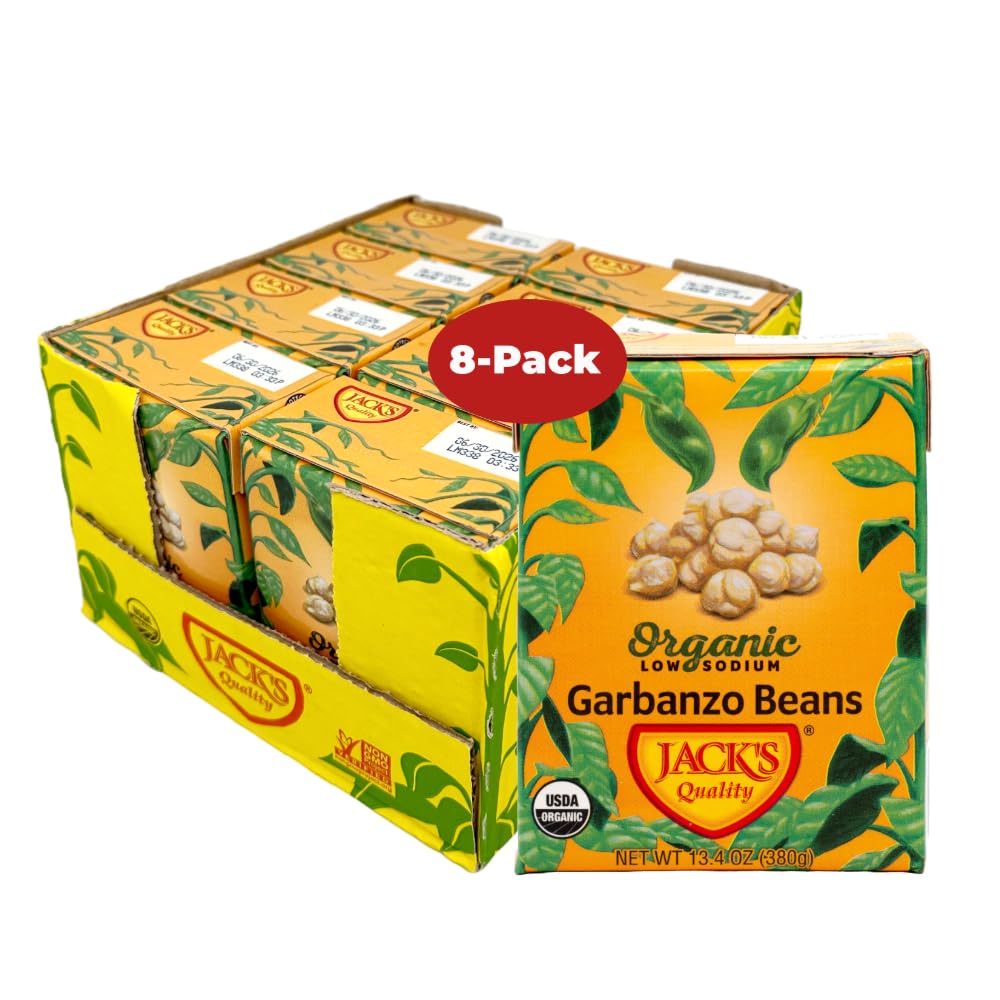 Jack's Quality Jack's Beans frasco frontal mostrando etiquetado y beneficio práctico
