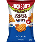 Jackson's empaque frontal mostrando chips wavy, atractivo visual y crujido