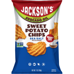 Jackson's empaque frontal mostrando chips wavy, atractivo visual y crujido