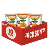 Jackson's frente del empaque mostrando porciones individuales y conveniencia