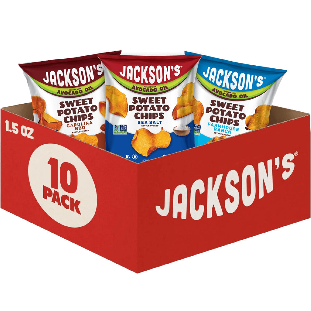 Jackson's frontal del empaque mostrando porción individual y conveniencia