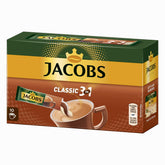 Jacobs paquete frontal mostrando 10 sticks para preparación rápida