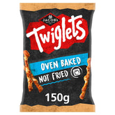 Jacobs Twiglets vista frontal del paquete que muestra la marca y ahorro