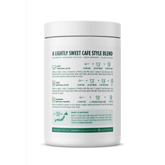 Jade Leaf Matcha latte cremoso en taza listo para beber y disfrutar