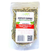 Jahno Herbs paquete frontal mostrando hierba suelta y beneficio de autenticidad