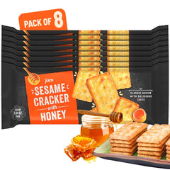 Jans galletas de sésamo con miel frente del empaque mostrando marca y diseño