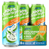 Jans jugo de guanábana pack frontal mostrando seis latas, ideal para refrescarse