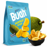 Jans empaque frontal de Jackfruit Chips mostrando conveniencia