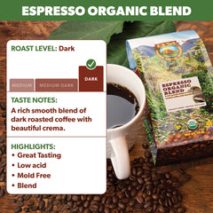 Java Planet espresso servido demostrando cuerpo y menor acidez