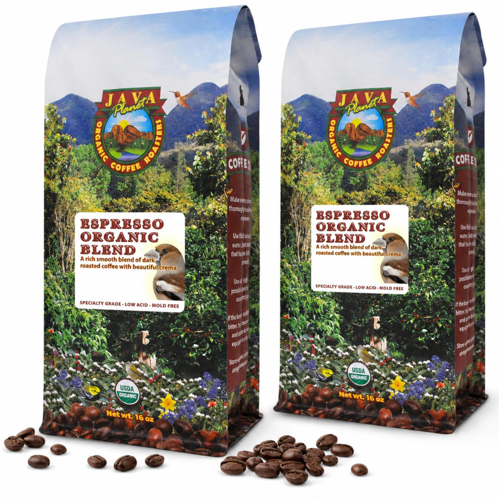 Java Planet frente del empaque mostrando tamaño y marca, garantía de calidad