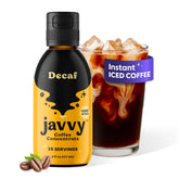 Javvy concentrado vista frontal botella premium listo para mezclar y ahorrar tiempo
