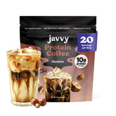 Javvy envase frontal Avellana, vista del producto y beneficio práctico