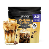 Javvy envase frontal mostrando diseño y porciones