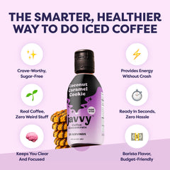 Javvy etiqueta legible en envase abierto, informa ingredientes y uso rápido