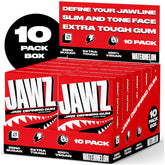 JAWZ GUM frontal paquetería mostrando 10 bolsas y diseño llamativo