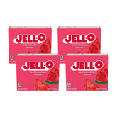 Jell-O frente del empaque sandía mostrando color y conveniencia