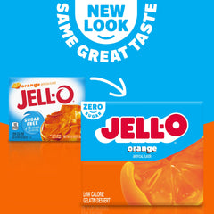 Jell-O sobre abierto con polvo, preparación rápida y sin azúcar