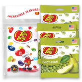 Jelly Belly frente del empaque con colores vibrantes y beneficio transporte fácil