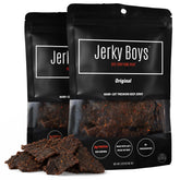 Jerky Boys paquete frontal mostrando diseño y tamaño, práctico para llevar