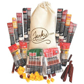 Jerky.com bolsa de yute hecha a mano como empaque elegante y reutilizable