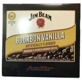 Jim Beam paquete frontal mostrando las 18 cápsulas y conveniencia