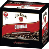Jim Beam empaque frontal mostrando 18 cápsulas y conveniencia instantánea