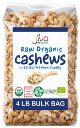 Jiva Organics bolsa frontal de anacardos orgánicos, gran ahorro
