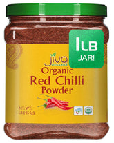Jiva Organics frasco frontal mostrando tamaño y diseño, facilita identificación rápida