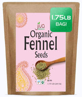 Jiva Organics bolsa frontal de 1.75 lb con semillas de hinojo orgánicas, conserva frescura
