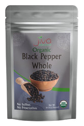 Jiva Organics empaque frontal de 1 libra mostrando la marca y sello orgánico