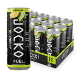 JOCKO Fuel lata frente Limón Lima mostrando diseño y marca, apariencia profesional
