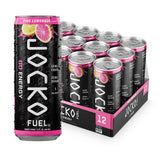 Jocko Fuel GO lata frontal mostrando diseño y beneficio energizante