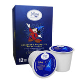 Joffrey's Coffee empaque frontal del Mickey Blend mostrando diseño Disney y beneficio de frescura