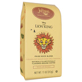Joffrey's Coffee envase frontal con diseño Pride Rock y atractivo visual