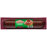 Johnsonville salchichón con ajo vista frontal, sabor ahumado y listo para servir
