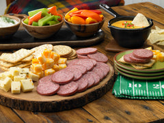Johnsonville primer plano del corte que resalta textura firme y sabor ahumado
