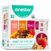 jonesbar frente del empaque mostrando variedad y conveniencia