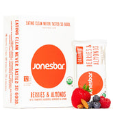 jonesbar frontal del paquete de 12 barras mostrando marca y variedad