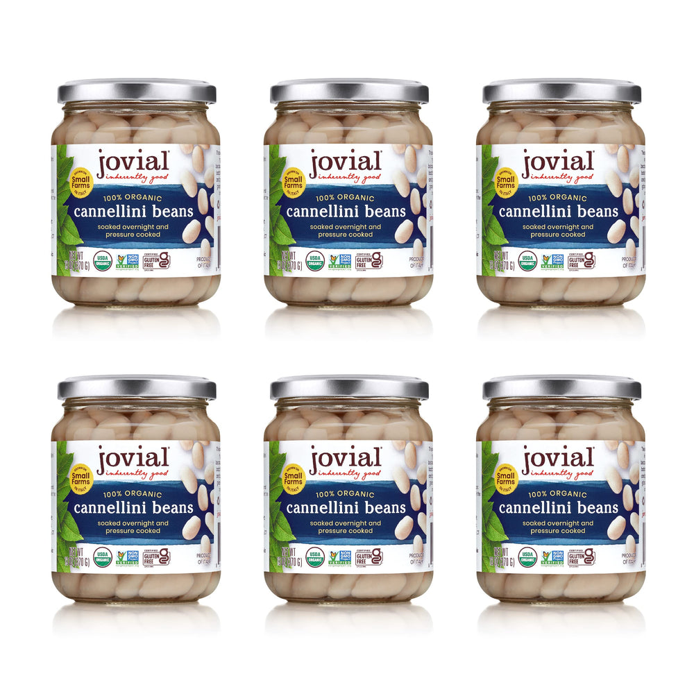 Jovial frasco frontal cannellini muestra etiqueta y vidrio, conveniencia y origen