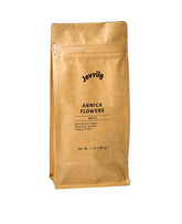 Jovvily flores de árnica frontal mostrando bolsa resellable y cantidad