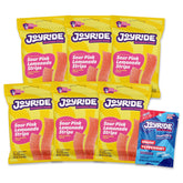 JOYRIDE empaque frontal de tiras Pink Lemonade mostrando diseño y beneficio bajo en calorías