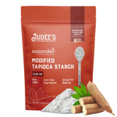 Judee's Expandex frente del paquete mostrando tamaño y marca, conveniencia en la despensa