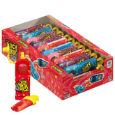 Juicy Drop frente del paquete mostrando 21 paletas y gel para fiestas