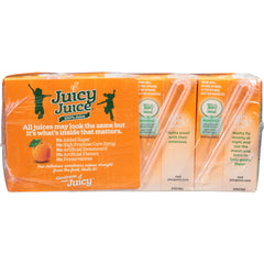 Juicy Juice caja dentro de mochila escolar listando portabilidad para niños
