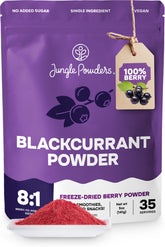 Jungle Powders frente del paquete mostrando tamaño y diseño, práctico y sellado