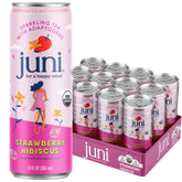 JUNI lata al frente mostrando etiqueta y diseño atractivo