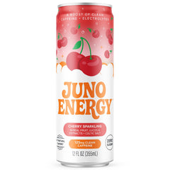 JUNO ENERGY etiqueta con ingredientes orgánicos y electrolitos resaltados
