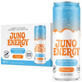 JUNO ENERGY envase frente mostrando diseño limpio y beneficio de energía clara