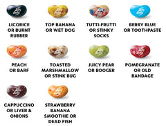 Just Grown Jelly Belly primer plano de la textura del jelly bean, muestra brillo y color